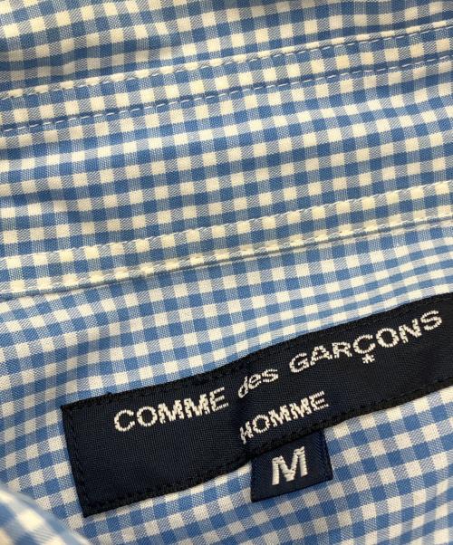 COMME des GARCONS HOMME（コムデギャルソン オム）COMME des GARCONS HOMME (コムデギャルソン オム) 11SS 異素材半袖シャツ スカイブルー サイズ:Mの古着・服飾アイテム