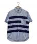 COMME des GARCONS HOMME（コムデギャルソン オム）の古着「11SS 異素材半袖シャツ」｜スカイブルー