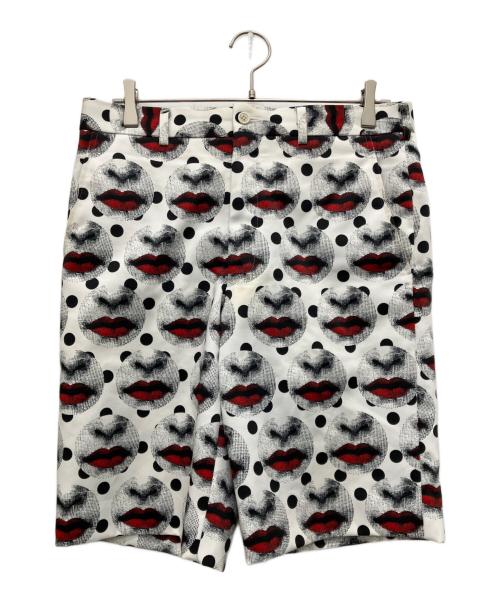 COMME des GARCONS HOMME PLUS（コムデギャルソンオムプリュス）COMME des GARCONS HOMME PLUS (コムデギャルソンオムプリュス) 17SS Piero Fornasetti half pants ホワイト×ブラック サイズ:Mの古着・服飾アイテム