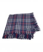 Burberry'sバーバリーズ）の古着「ノヴァチェックバージンウールマフラー」｜ネイビー