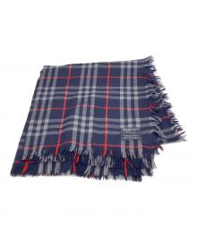 Burberry's（バーバリーズ）の古着「ノヴァチェックバージンウールマフラー」｜ネイビー