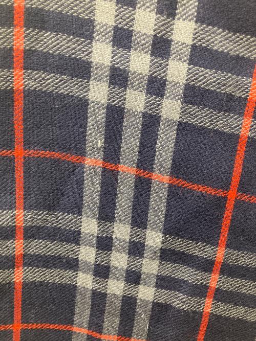 Burberry's（バーバリーズ）Burberry's (バーバリーズ) ノヴァチェックバージンウールマフラー ネイビーの古着・服飾アイテム