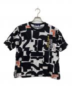 JUNYA WATANABE COMME des GARCONS MAN PINKジュンヤワタナベ コムデギャルソンマン ピンク）の古着「16SS 綿天竺プリントTシャツ」｜ブラック