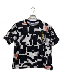JUNYA WATANABE COMME des GARCONS MAN PINK（ジュンヤワタナベ コムデギャルソンマン ピンク）の古着「16SS 綿天竺プリントTシャツ」｜ブラック