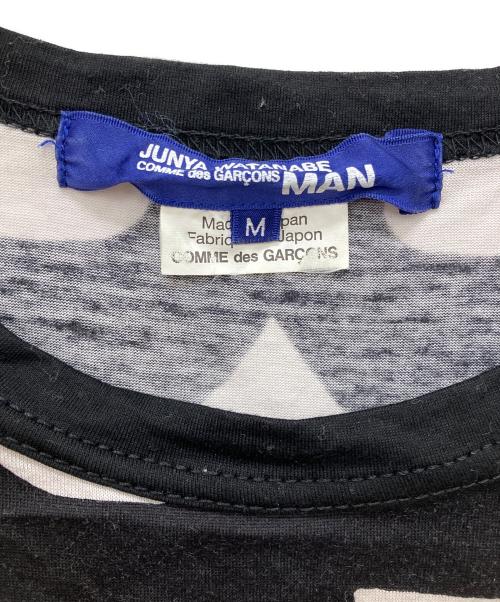 JUNYA WATANABE COMME des GARCONS MAN PINK（ジュンヤワタナベ コムデギャルソンマン ピンク）JUNYA WATANABE COMME des GARCONS MAN PINK (ジュンヤワタナベ コムデギャルソンマン ピンク) 16SS 綿天竺プリントTシャツ ブラック サイズ:Mの古着・服飾アイテム