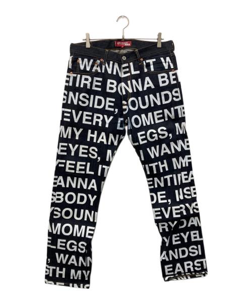 JUNYA WATANABE COMME des GARCONS（ジュンヤワタナベ コムデギャルソン）JUNYA WATANABE COMME des GARCONS ((ジュンヤワタナベ コムデギャルソン) LEVI'S (リーバイス) 17AW ペイントリジットデニムパンツ インディゴ×ホワイト サイズ:Sの古着・服飾アイテム