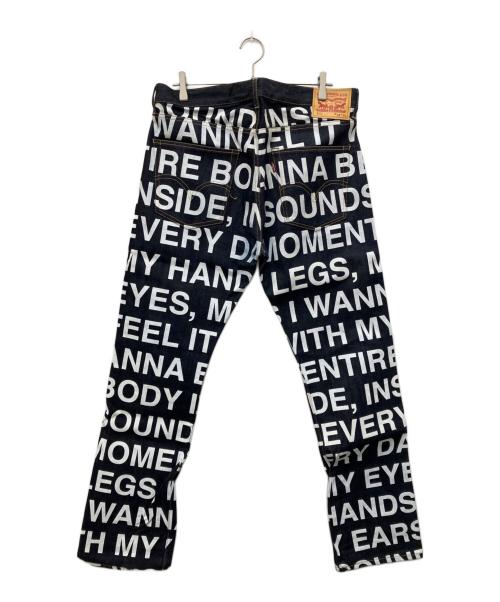JUNYA WATANABE COMME des GARCONS（ジュンヤワタナベ コムデギャルソン）JUNYA WATANABE COMME des GARCONS ((ジュンヤワタナベ コムデギャルソン) LEVI'S (リーバイス) 17AW ペイントリジットデニムパンツ インディゴ×ホワイト サイズ:Sの古着・服飾アイテム