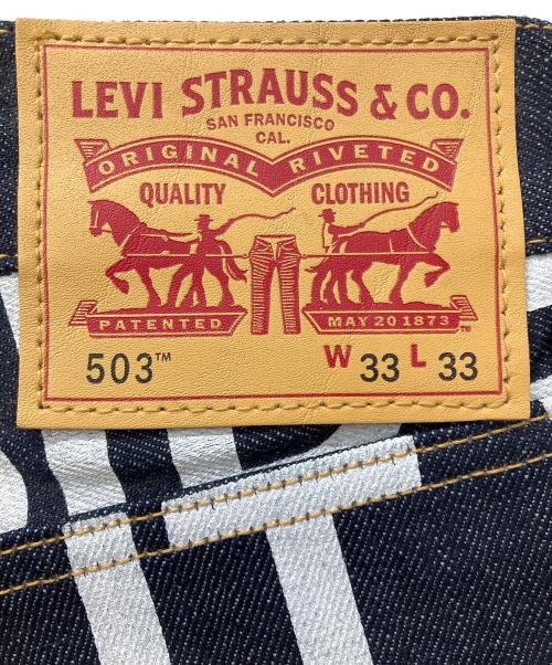 JUNYA WATANABE COMME des GARCONS（ジュンヤワタナベ コムデギャルソン）JUNYA WATANABE COMME des GARCONS ((ジュンヤワタナベ コムデギャルソン) LEVI'S (リーバイス) 17AW ペイントリジットデニムパンツ インディゴ×ホワイト サイズ:Sの古着・服飾アイテム