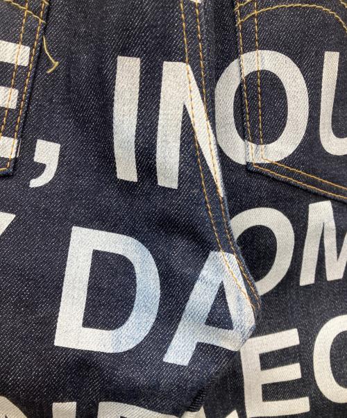 JUNYA WATANABE COMME des GARCONS（ジュンヤワタナベ コムデギャルソン）JUNYA WATANABE COMME des GARCONS ((ジュンヤワタナベ コムデギャルソン) LEVI'S (リーバイス) 17AW ペイントリジットデニムパンツ インディゴ×ホワイト サイズ:Sの古着・服飾アイテム