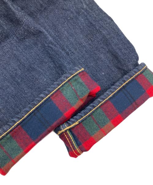 eYe COMME des GARCONS JUNYAWATANABE MAN（アイ コム デ ギャルソン ジュンヤ ワタナベ マン）eYe COMME des GARCONS JUNYAWATANABE MAN JUNYA WATANABE COMME des GARCONS LEVI'S 13AW チェック切替リジッドデニムパンツ インディゴ サイズ:XSの古着・服飾アイテム