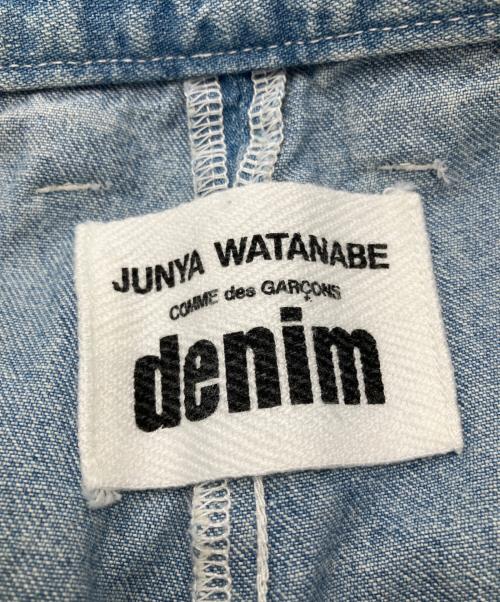 JUNYA WATANABE COMME des GARCONS（(ジュンヤワタナベ コムデギャルソン）JUNYA WATANABE COMME des GARCONS ((ジュンヤワタナベ コムデギャルソン) 21SS ダメージパッチデニムパンツ スカイブルー サイズ:Lの古着・服飾アイテム