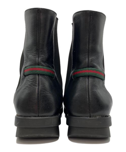 GUCCI（グッチ）GUCCI (グッチ) シェリーラインサイドゴアブーツ ブラック サイズ:37 1/2の古着・服飾アイテム
