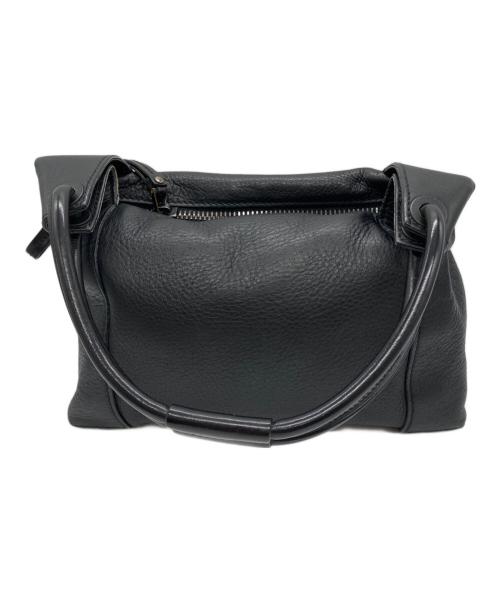 GUCCI（グッチ）GUCCI (グッチ) レザー　ハンドバッグ ブラックの古着・服飾アイテム