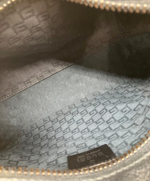 GUCCI（グッチ）GUCCI (グッチ) レザー　ハンドバッグ ブラックの古着・服飾アイテム