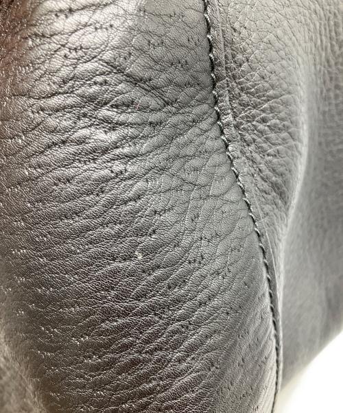 GUCCI（グッチ）GUCCI (グッチ) レザー　ハンドバッグ ブラックの古着・服飾アイテム