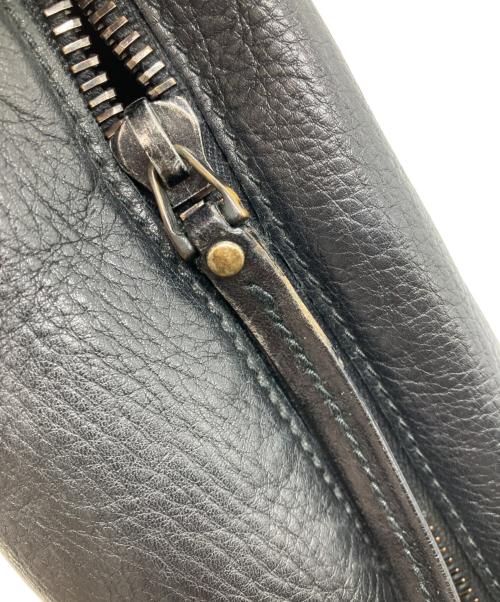 GUCCI（グッチ）GUCCI (グッチ) レザー　ハンドバッグ ブラックの古着・服飾アイテム