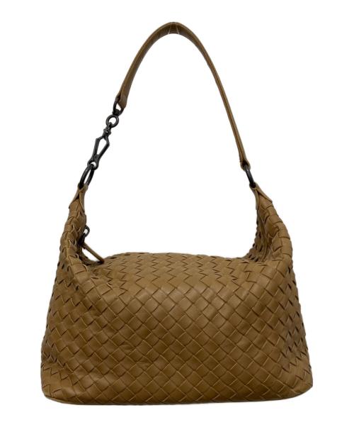 BOTTEGA VENETA（ボッテガベネタ）BOTTEGA VENETA (ボッテガベネタ) イントレチャートワンショルダーバッグ ブラウンの古着・服飾アイテム