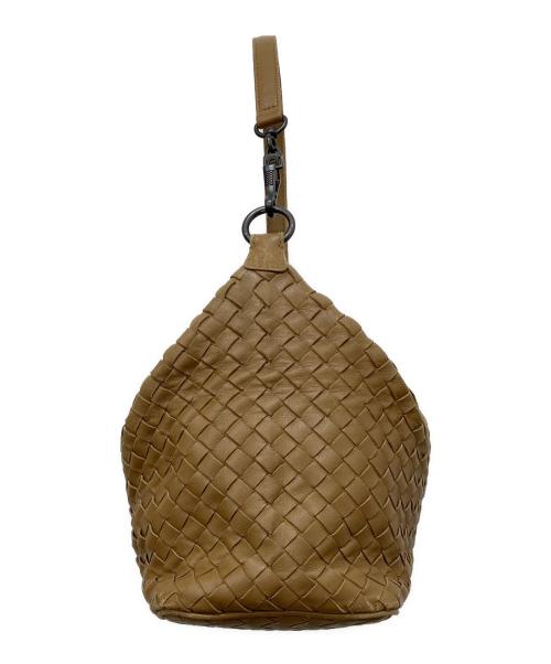BOTTEGA VENETA（ボッテガベネタ）BOTTEGA VENETA (ボッテガベネタ) イントレチャートワンショルダーバッグ ブラウンの古着・服飾アイテム