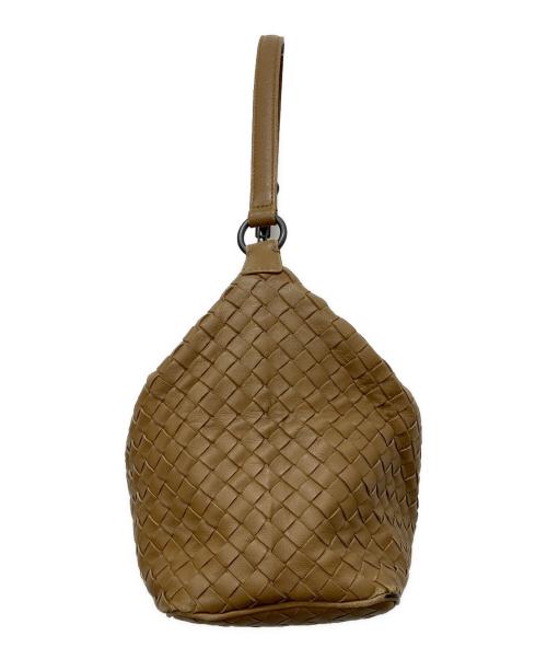 BOTTEGA VENETA（ボッテガベネタ）BOTTEGA VENETA (ボッテガベネタ) イントレチャートワンショルダーバッグ ブラウンの古着・服飾アイテム