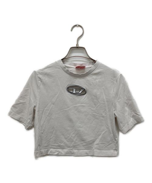 DIESEL（ディーゼル）DIESEL (ディーゼル) アンクルロゴTシャツ ホワイト サイズ:Sの古着・服飾アイテム