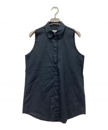 MM6 Maison Margiela（エムエムシックスメゾンマルジェラ）の古着「ノースリーブシャツ」｜ネイビー