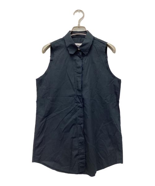MM6 Maison Margiela（エムエムシックスメゾンマルジェラ）MM6 Maison Margiela (エムエムシックスメゾンマルジェラ) ノースリーブシャツ ネイビー サイズ:Mの古着・服飾アイテム