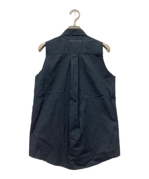 MM6 Maison Margiela（エムエムシックスメゾンマルジェラ）MM6 Maison Margiela (エムエムシックスメゾンマルジェラ) ノースリーブシャツ ネイビー サイズ:Mの古着・服飾アイテム