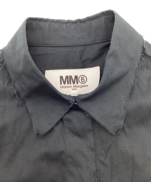 MM6 Maison Margiela（エムエムシックスメゾンマルジェラ）MM6 Maison Margiela (エムエムシックスメゾンマルジェラ) ノースリーブシャツ ネイビー サイズ:Mの古着・服飾アイテム