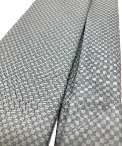 LOUIS VUITTON（ルイ ヴィトン）LOUIS VUITTON (ルイ ヴィトン) ダミエ柄シルクネクタイ ブルー サイズ:不明の古着・服飾アイテム