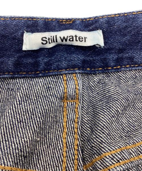 still water（スティル ウォーター）Still Water (スティル ウォーター) クラッシュ加工デニムパンツ インディゴ サイズ:Lの古着・服飾アイテム