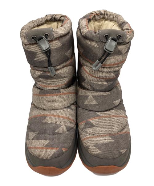 THE NORTH FACE（ザ ノース フェイス）THE NORTH FACE (ザ ノース フェイス) Nuptse Bootie WP VI Logo ベージュ サイズ:27cmの古着・服飾アイテム