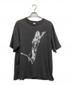 NUMBER (N)INEナンバーナイン）の古着「ダメージ加工 スカル ギター Tシャツ」｜グレー