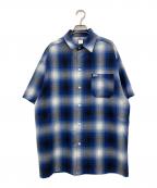 CalTopキャルトップ）の古着「S/Sオンブレチェックシャツ」｜ブルー