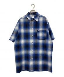 CalTop（キャルトップ）の古着「S/Sオンブレチェックシャツ」｜ブルー