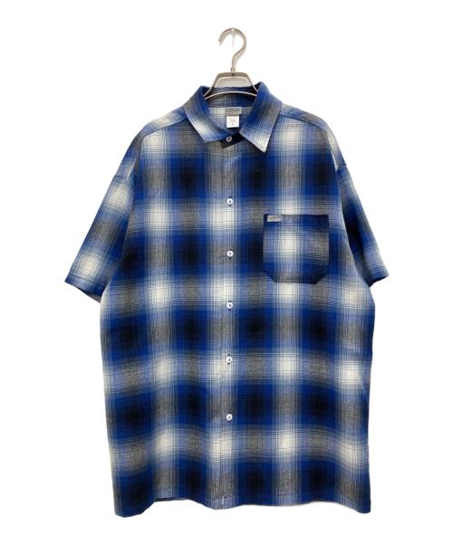 CalTop（キャルトップ）CalTop (キャルトップ) S/Sオンブレチェックシャツ ブルー サイズ:Mの古着・服飾アイテム