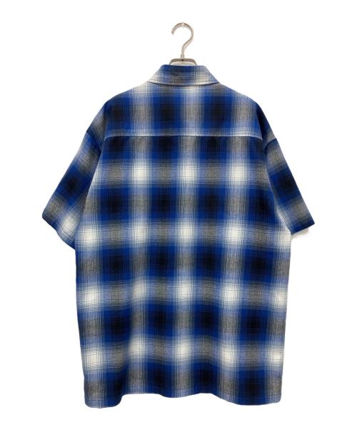 CalTop（キャルトップ）CalTop (キャルトップ) S/Sオンブレチェックシャツ ブルー サイズ:Mの古着・服飾アイテム