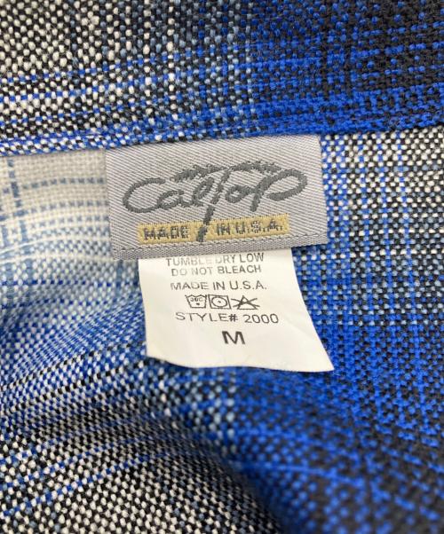 CalTop（キャルトップ）CalTop (キャルトップ) S/Sオンブレチェックシャツ ブルー サイズ:Mの古着・服飾アイテム