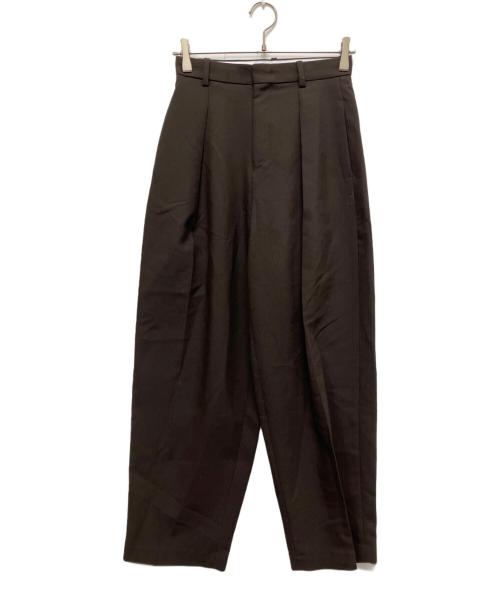 OHOTORO（オオトロ）OHOTORO (オオトロ) タックスラックス ブラウン サイズ:Sの古着・服飾アイテム