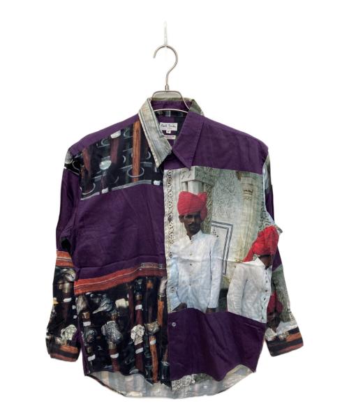Paul Smith London（ポールスミスロンドン）Paul Smith London (ポールスミスロンドン) 総柄シャツ パープル サイズ:Mの古着・服飾アイテム