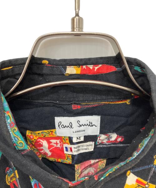 Paul Smith London（ポールスミスロンドン）Paul Smith London (ポールスミスロンドン) 総柄シャツ ブラック サイズ:Mの古着・服飾アイテム