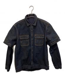 sacai（サカイ）の古着「ドッキングデニムシャツ」｜インディゴ