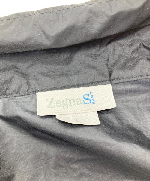 zegna sport（ゼニアスポーツ）Zegna Sport (ゼニアスポーツ) ナイロンジャケット ネイビー×ブラック サイズ:Lの古着・服飾アイテム