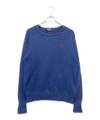 POLO RALPH LAURENポロ・ラルフローレン）の古着「クルーネックニット」｜ネイビー