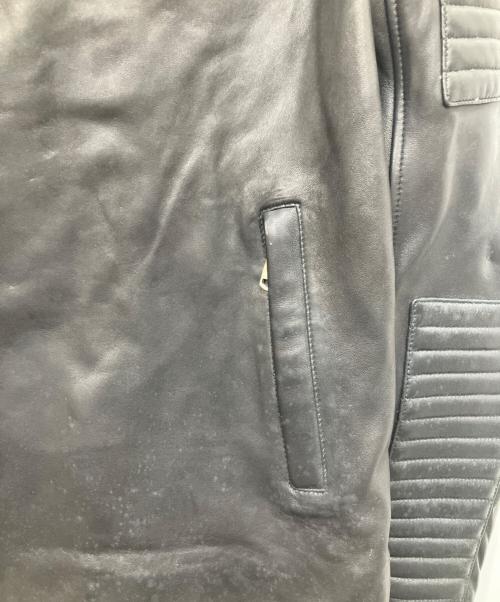 PIERRE BALMAIN（ピエール バルマン）PIERRE BALMAIN (ピエール バルマン) レザージャケット ブラック サイズ:50の古着・服飾アイテム