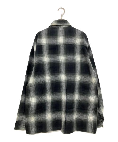 CalTop（キャルトップ）CalTop (キャルトップ) オンブレチェックシャツ ブラック サイズ:Lの古着・服飾アイテム