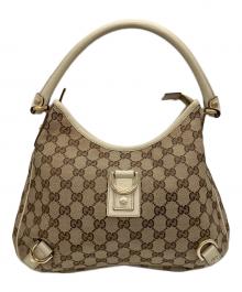 GUCCI（グッチ）の古着「アビーGGキャンバスワンショルダーバッグ」｜ベージュ×ホワイト