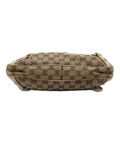 GUCCI（グッチ）GUCCI (グッチ) アビーGGキャンバスワンショルダーバッグ ベージュ×ホワイトの古着・服飾アイテム