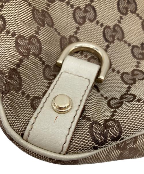 GUCCI（グッチ）GUCCI (グッチ) アビーGGキャンバスワンショルダーバッグ ベージュ×ホワイトの古着・服飾アイテム