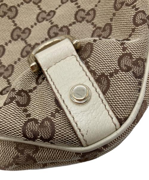 GUCCI（グッチ）GUCCI (グッチ) アビーGGキャンバスワンショルダーバッグ ベージュ×ホワイトの古着・服飾アイテム