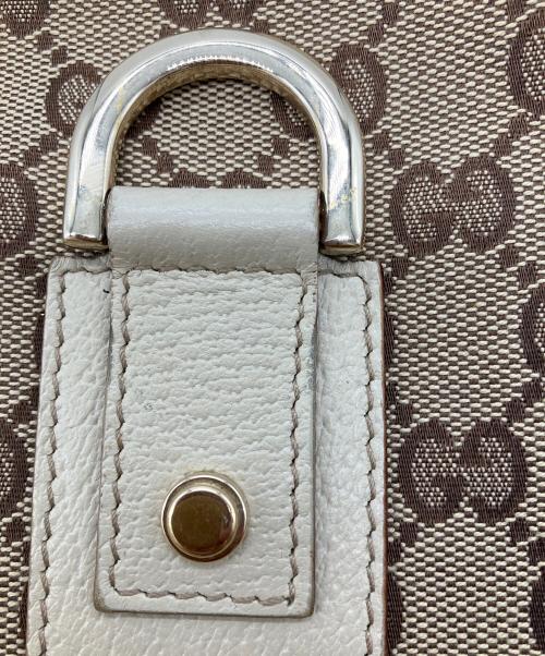 GUCCI（グッチ）GUCCI (グッチ) アビーGGキャンバスワンショルダーバッグ ベージュ×ホワイトの古着・服飾アイテム